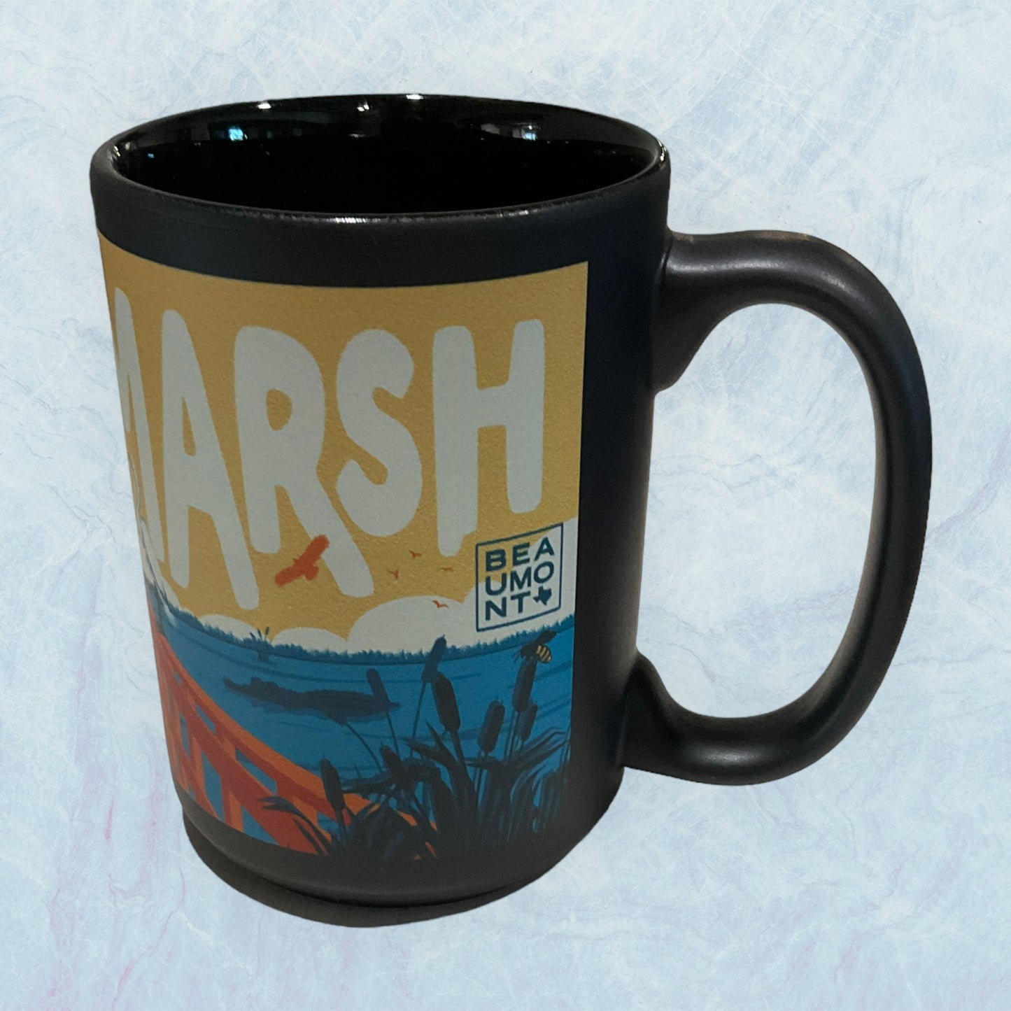 Coffee Mug Cattail Design 15 oz.