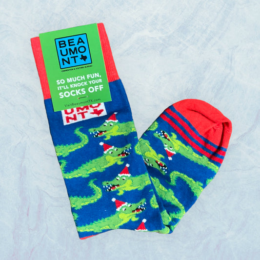 Alligator Santa Socks